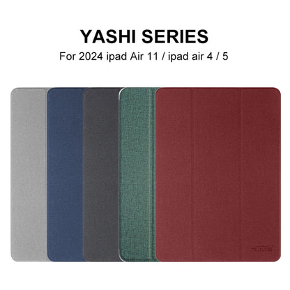 For iPad Air 11 2024 / Air 2022 10.9 Mutural YASHI Series Tablet Leather Smart Case(Blue) - iPad Air 11 2024 Cases by Mutural | Online Shopping South Africa | PMC Jewellery | Buy Now Pay Later Mobicred