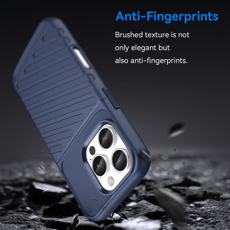 For iPhone 16 Pro Thunderbolt Shockproof Soft TPU Phone Case(Blue) - iPhone 16 Pro Cases by PMC Jewellery | Online Shopping South Africa | PMC Jewellery | Buy Now Pay Later Mobicred