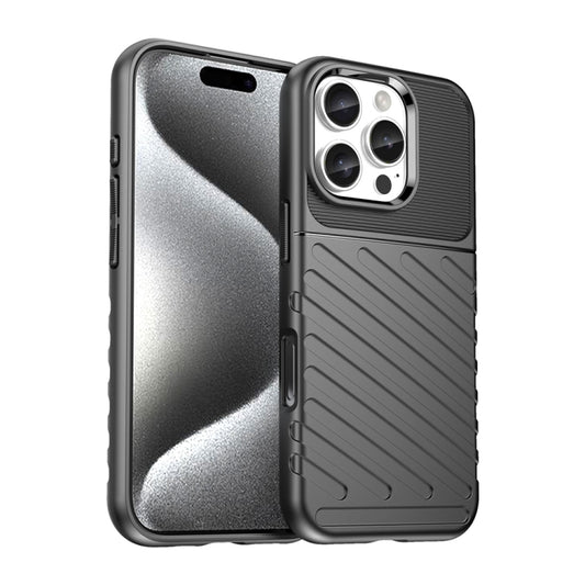 For iPhone 16 Pro Thunderbolt Shockproof Soft TPU Phone Case(Black) - iPhone 16 Pro Cases by PMC Jewellery | Online Shopping South Africa | PMC Jewellery | Buy Now Pay Later Mobicred