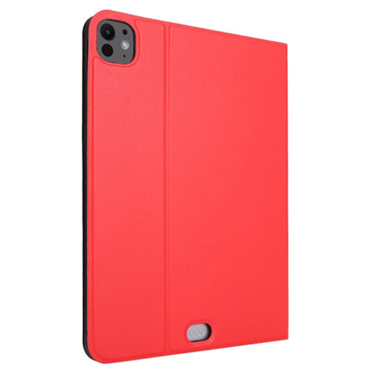 For iPad Pro 11 2024 Stretch Voltage Plain Leather Smart Tablet Case(Red) - iPad Pro 11 2024 Cases by PMC Jewellery | Online Shopping South Africa | PMC Jewellery | Buy Now Pay Later Mobicred