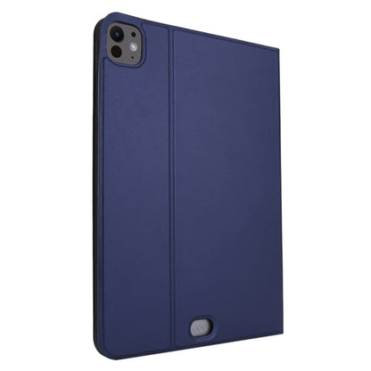 For iPad Pro 11 2024 Stretch Voltage Plain Leather Smart Tablet Case(Dark Blue) - iPad Pro 11 2024 Cases by PMC Jewellery | Online Shopping South Africa | PMC Jewellery | Buy Now Pay Later Mobicred