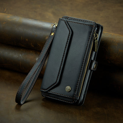 For iPhone 14 CaseMe C36 Card Slots Zipper Wallet RFID Anti-theft Leather Phone Case(Black) - iPhone 14 Cases by CaseMe | Online Shopping South Africa | PMC Jewellery | Buy Now Pay Later Mobicred