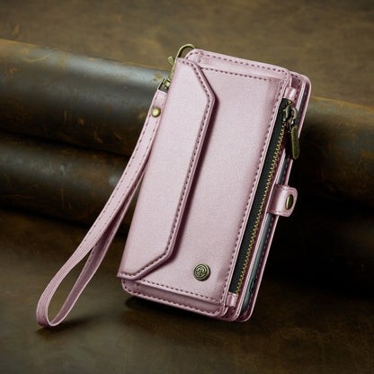 For iPhone 8 / 7 / 6 CaseMe C36 Card Slots Zipper Wallet RFID Anti-theft Leather Phone Case(Pink) - More iPhone Cases by CaseMe | Online Shopping South Africa | PMC Jewellery | Buy Now Pay Later Mobicred