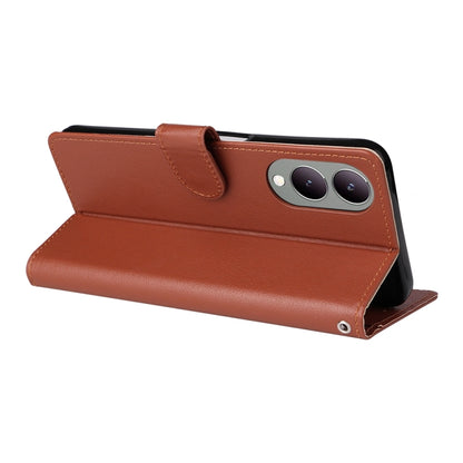 For vivo Y17s 4G Multifunctional Horizontal Flip Leather Phone Case with Three Card Slot(Brown) - vivo Cases by PMC Jewellery | Online Shopping South Africa | PMC Jewellery | Buy Now Pay Later Mobicred