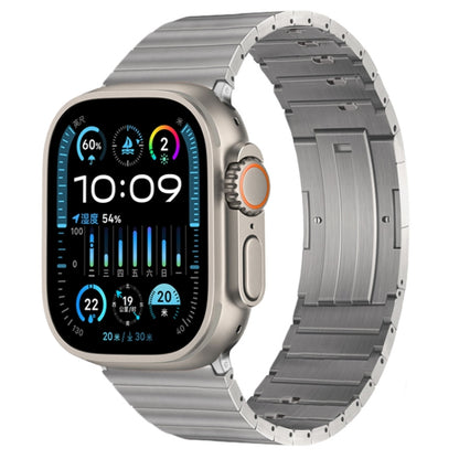 For Apple Watch Ultra 49mm PG65 Single Bead Bamboo Joint Spring Bars Titanium Metal Watch Band(Silver) - Watch Bands by PMC Jewellery | Online Shopping South Africa | PMC Jewellery | Buy Now Pay Later Mobicred