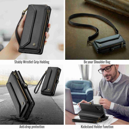 For Samsung Galaxy A13 5G / 4G CaseMe C36 Card Slots Zipper Wallet RFID Anti-theft Leather Phone Case(Black) - Galaxy Phone Cases by CaseMe | Online Shopping South Africa | PMC Jewellery | Buy Now Pay Later Mobicred