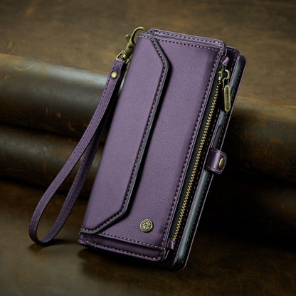 For Samsung Galaxy A52 / A52s 5G CaseMe C36 Card Slots Zipper Wallet RFID Anti-theft Leather Phone Case(Purple) - Galaxy Phone Cases by CaseMe | Online Shopping South Africa | PMC Jewellery | Buy Now Pay Later Mobicred