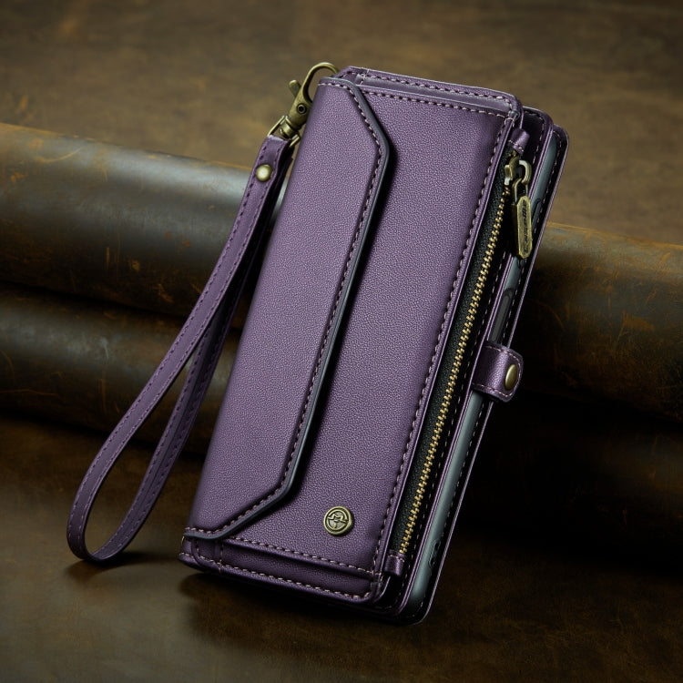 For Samsung Galaxy A53 5G CaseMe C36 Card Slots Zipper Wallet RFID Anti-theft Leather Phone Case(Purple) - Galaxy Phone Cases by CaseMe | Online Shopping South Africa | PMC Jewellery | Buy Now Pay Later Mobicred