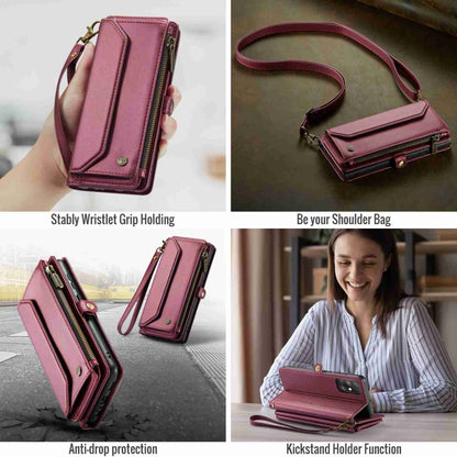 For Samsung Galaxy A71 4G CaseMe C36 Card Slots Zipper Wallet RFID Anti-theft Leather Phone Case(Wine Red) - Galaxy Phone Cases by CaseMe | Online Shopping South Africa | PMC Jewellery | Buy Now Pay Later Mobicred