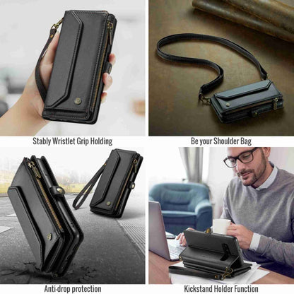 For Samsung Galaxy S10+ CaseMe C36 Card Slots Zipper Wallet RFID Anti-theft Leather Phone Case(Black) - Galaxy Phone Cases by CaseMe | Online Shopping South Africa | PMC Jewellery | Buy Now Pay Later Mobicred