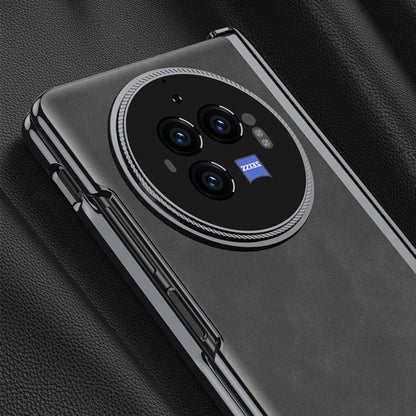 For vivo X Fold3 GKK Integrated Magnetic Fold Hinge Leather Shockproof Phone Case(Matte Black) - vivo Cases by GKK | Online Shopping South Africa | PMC Jewellery | Buy Now Pay Later Mobicred