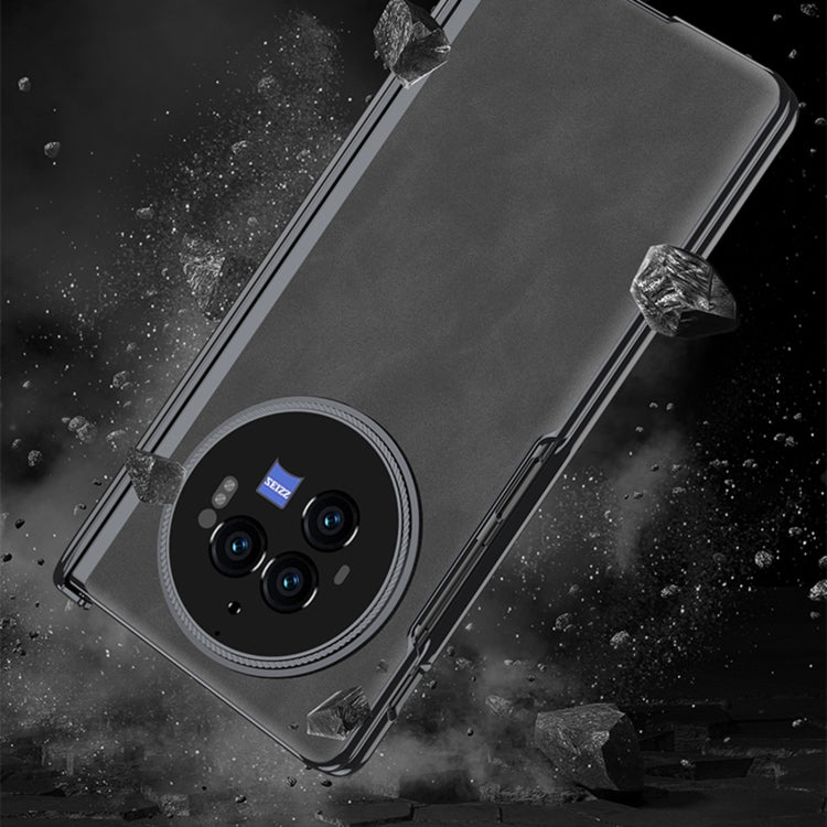 For vivo X Fold3 GKK Integrated Magnetic Fold Hinge Leather Shockproof Phone Case(Matte Black) - vivo Cases by GKK | Online Shopping South Africa | PMC Jewellery | Buy Now Pay Later Mobicred