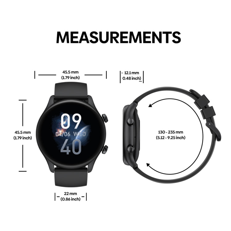 Zeblaze Btalk 3 Plus 1.39 inch Screen Fitness & Wellness Smart Watch Supports Voice Calling(Black) - Smart Watches by Zeblaze | Online Shopping South Africa | PMC Jewellery | Buy Now Pay Later Mobicred