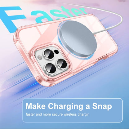 For iPhone 16 Pro Max Colorful MagSafe Magnetic PC Hybrid TPU Phone Case(Pink) - iPhone 16 Pro Max Cases by PMC Jewellery | Online Shopping South Africa | PMC Jewellery | Buy Now Pay Later Mobicred