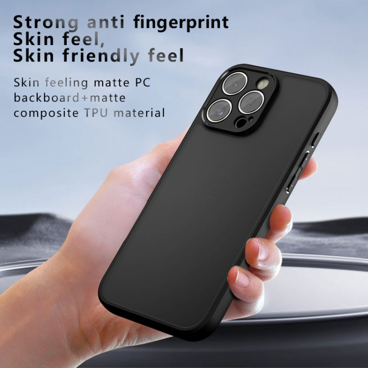 For iPhone 16 Pro Armor Precise Hole PC Hybrid TPU Phone Case(Frosted Black) - iPhone 16 Pro Cases by PMC Jewellery | Online Shopping South Africa | PMC Jewellery | Buy Now Pay Later Mobicred