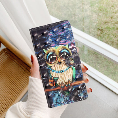 For Motorola Moto G Stylus 5G 2024 3D Pattern Leather Phone Case(Big-eyed owl) - Motorola Cases by PMC Jewellery | Online Shopping South Africa | PMC Jewellery | Buy Now Pay Later Mobicred