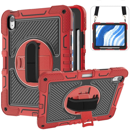 For iPad Air 11 2024 / Air 2022 10.9 360 Degree Rotation PC Contrast Silicone Tablet Case(Red + Black) - iPad Air 11 2024 Cases by PMC Jewellery | Online Shopping South Africa | PMC Jewellery | Buy Now Pay Later Mobicred