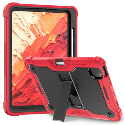 For iPad Pro 11 2024 Shockproof Silicone Hybrid PC Tablet Case with Holder(Black + Red) - iPad Pro 11 2024 Cases by PMC Jewellery | Online Shopping South Africa | PMC Jewellery | Buy Now Pay Later Mobicred