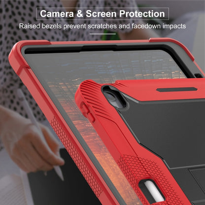 For iPad Air 13 2024 Shockproof Silicone Hybrid PC Tablet Case with Holder(Black + Red) - iPad Air 13 2024 Cases by PMC Jewellery | Online Shopping South Africa | PMC Jewellery | Buy Now Pay Later Mobicred