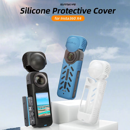 For Insta360 X4 Sunnylife Silicone Shockproof Case Lens Body Cover Kit(Black) - Case & Bags by Sunnylife | Online Shopping South Africa | PMC Jewellery | Buy Now Pay Later Mobicred