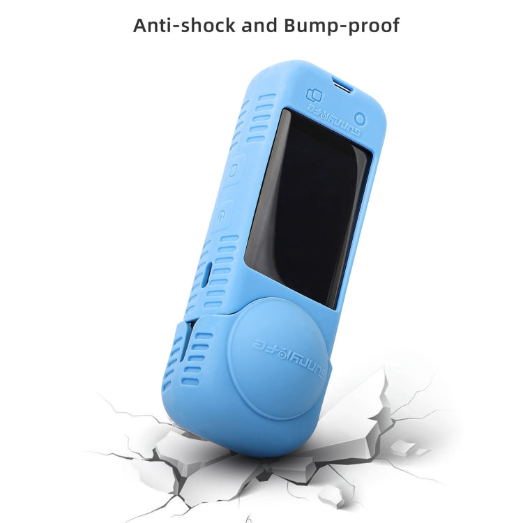 For Insta360 X4 Sunnylife Silicone Shockproof Case Lens Cover(Blue) - Case & Bags by Sunnylife | Online Shopping South Africa | PMC Jewellery | Buy Now Pay Later Mobicred