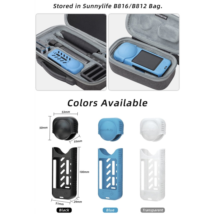 For Insta360 X4 Sunnylife Silicone Shockproof Case Lens Cover(Blue) - Case & Bags by Sunnylife | Online Shopping South Africa | PMC Jewellery | Buy Now Pay Later Mobicred