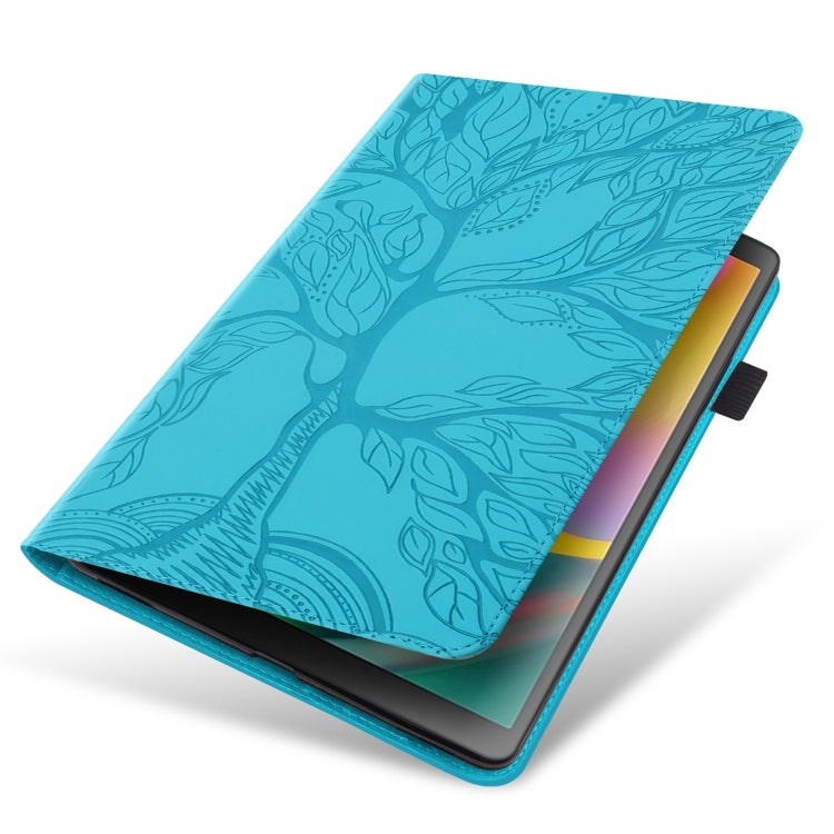 For iPad Pro 13 2024 Tree Life Series Embossed Smart Leather Tablet Case(Lake Blue) - iPad Pro 13 2024 Cases by PMC Jewellery | Online Shopping South Africa | PMC Jewellery | Buy Now Pay Later Mobicred