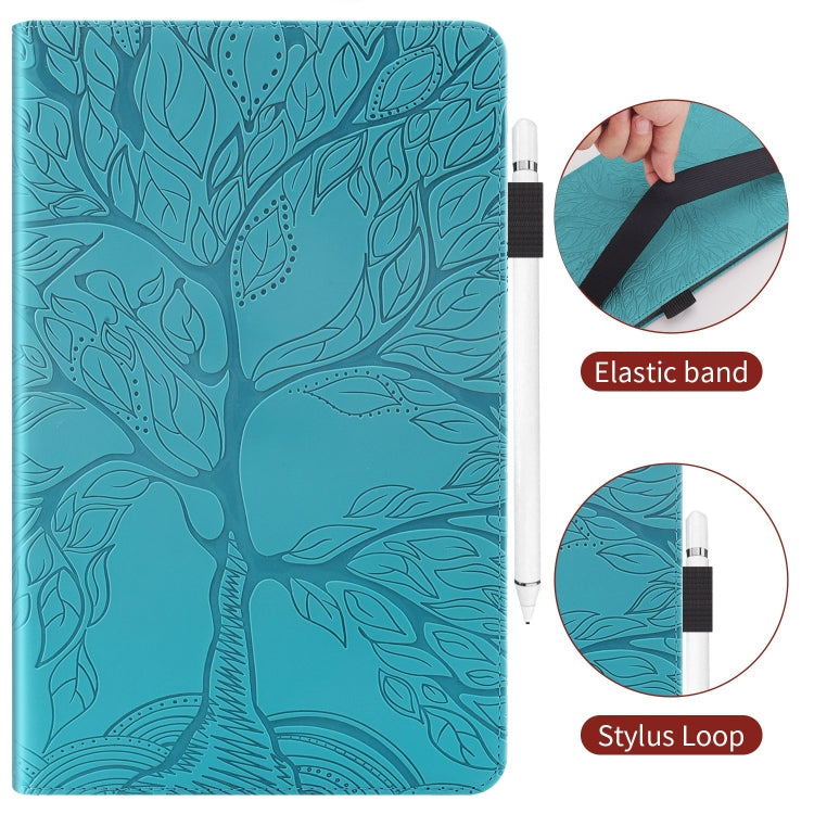 For iPad Pro 13 2024 Tree Life Series Embossed Smart Leather Tablet Case(Lake Blue) - iPad Pro 13 2024 Cases by PMC Jewellery | Online Shopping South Africa | PMC Jewellery | Buy Now Pay Later Mobicred