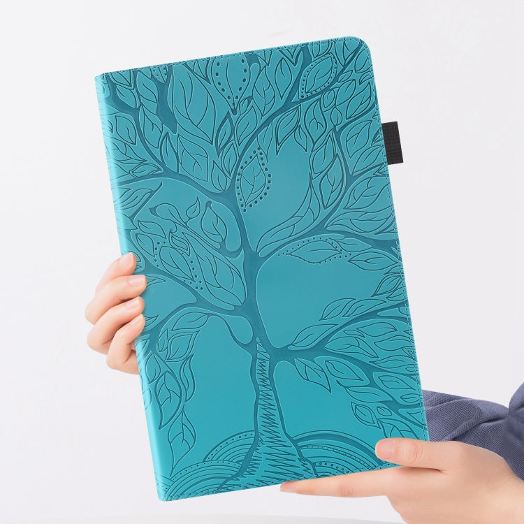 For iPad Pro 11 2024 Tree Life Series Embossed Smart Leather Tablet Case(Lake Blue) - iPad Pro 11 2024 Cases by PMC Jewellery | Online Shopping South Africa | PMC Jewellery | Buy Now Pay Later Mobicred