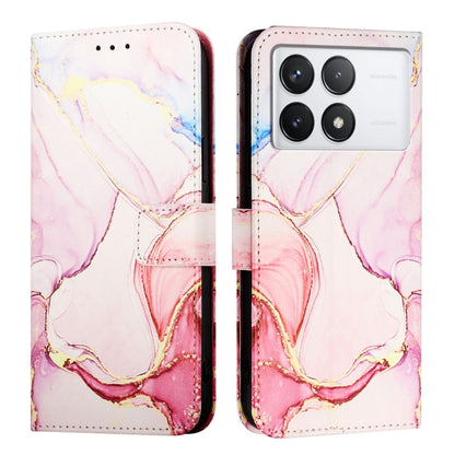 For Xiaomi Redmi K70 / K70 Pro PT003 Marble Pattern Flip Leather Phone Case(Rose Gold) - K70 Cases by PMC Jewellery | Online Shopping South Africa | PMC Jewellery | Buy Now Pay Later Mobicred