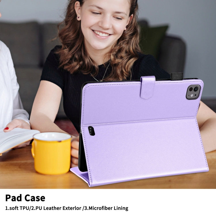 For iPad Pro 13 2024 Rhombus Lattice Leather Smart Tablet Case(Purple) - iPad Pro 13 2024 Cases by PMC Jewellery | Online Shopping South Africa | PMC Jewellery | Buy Now Pay Later Mobicred