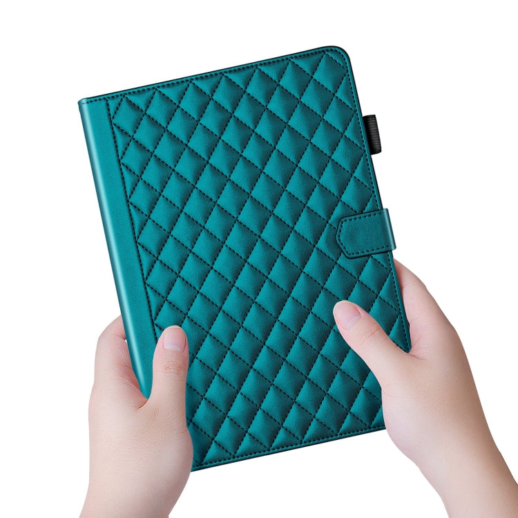 For iPad Pro 11 2024 Rhombus Lattice Leather Smart Tablet Case(Dark Green) - iPad Pro 11 2024 Cases by PMC Jewellery | Online Shopping South Africa | PMC Jewellery | Buy Now Pay Later Mobicred