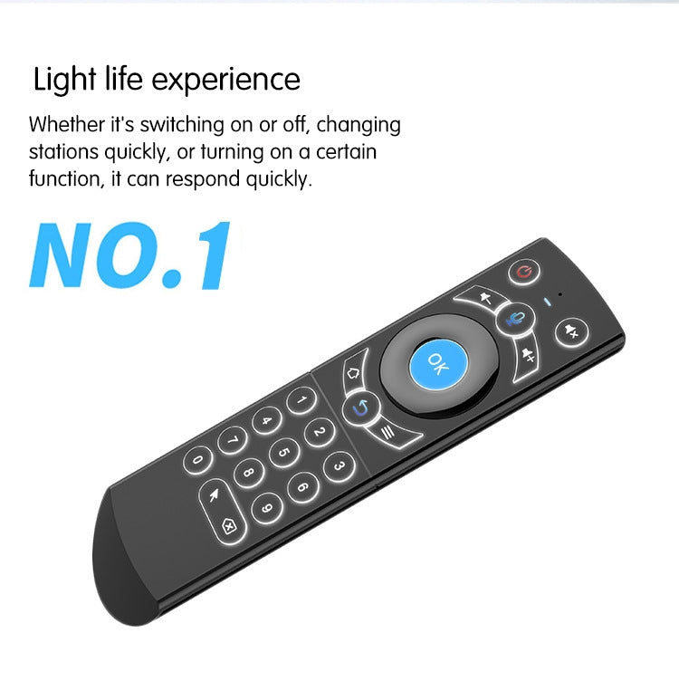 G21 2.4GHz Fly Air Mouse LED Backlight Wireless Keyboard Remote Control with Gyroscope for Android TV Box / PC, Support Intelligent Voice (Blue) - MINI PC Accessories & Gadgets by PMC Jewellery | Online Shopping South Africa | PMC Jewellery | Buy Now Pay Later Mobicred