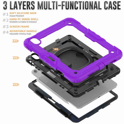 For iPad Air 11 2024 Handle Silicone Hydric PC Tablet Case with Shoulder Strap(Purple) - iPad Air 11 2024 Cases by PMC Jewellery | Online Shopping South Africa | PMC Jewellery | Buy Now Pay Later Mobicred