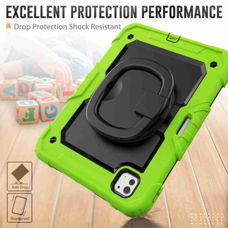 For iPad Pro 11 2024 Handle Silicone Hydric PC Tablet Case with Shoulder Strap(Yellow Green) - iPad Pro 11 2024 Cases by PMC Jewellery | Online Shopping South Africa | PMC Jewellery | Buy Now Pay Later Mobicred