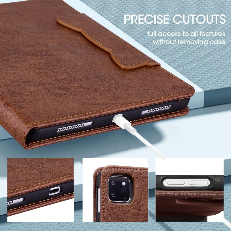 For iPad Pro 11 2024 Cat Buckle Leather Smart Tablet Case(Brown) - iPad Pro 11 2024 Cases by PMC Jewellery | Online Shopping South Africa | PMC Jewellery | Buy Now Pay Later Mobicred