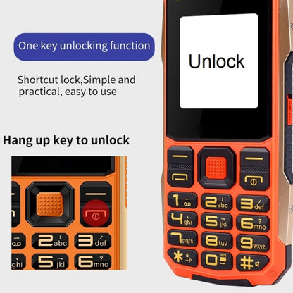 K1+ 4G Elder Rugged Phone, 2.6 inch, 1500mAh Battery, LED Flashlight, Network: 4G, Dual SIM, SOS, Plug:US Plug(Orange) - Others by PMC Jewellery | Online Shopping South Africa | PMC Jewellery | Buy Now Pay Later Mobicred