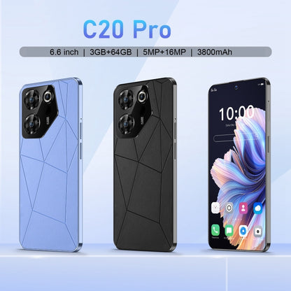 U32 / C20 Pro 5G, 3GB+64GB, 6.6 inch Screen, Face Identification, Android 10.0 MTK6737 Quad Core, Network: 4G, OTG, Dual SIM(Blue) -  by PMC Jewellery | Online Shopping South Africa | PMC Jewellery | Buy Now Pay Later Mobicred