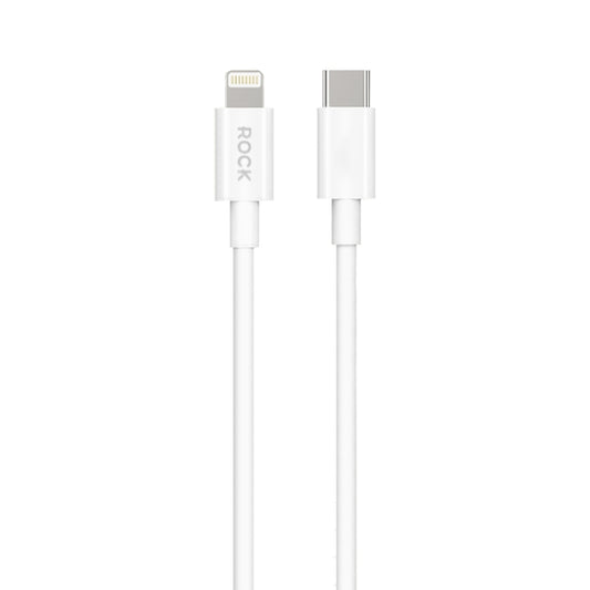 ROCK P8 Prime Series 1m USB-C / Type-C Fast Charging Data Cable, Interface:PD27W 8 Pin(White) - 2 in 1 Cable by ROCK | Online Shopping South Africa | PMC Jewellery | Buy Now Pay Later Mobicred