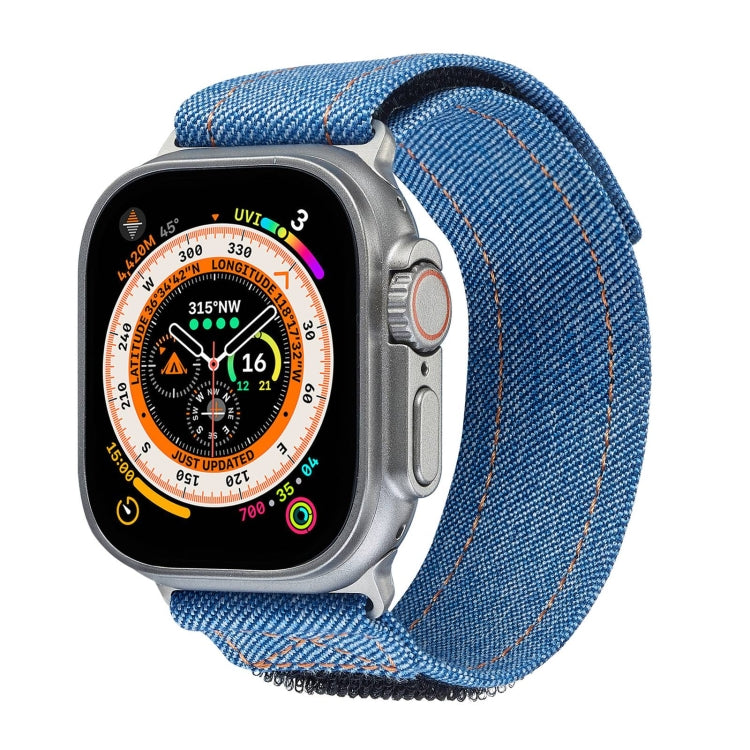 For Apple Watch Ultra 49mm Cowboy Nylon Hook and Loop Fastener Watch Band(Royal Blue) - Watch Bands by PMC Jewellery | Online Shopping South Africa | PMC Jewellery | Buy Now Pay Later Mobicred