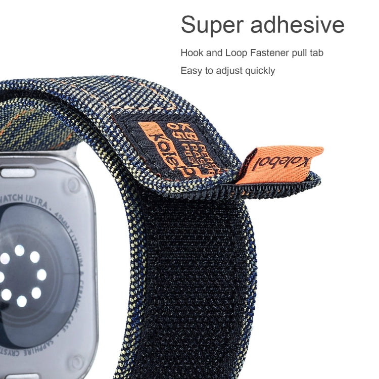 For Apple Watch Ultra 2 49mm Cowboy Nylon Hook and Loop Fastener Watch Band(Grey) - Watch Bands by PMC Jewellery | Online Shopping South Africa | PMC Jewellery | Buy Now Pay Later Mobicred