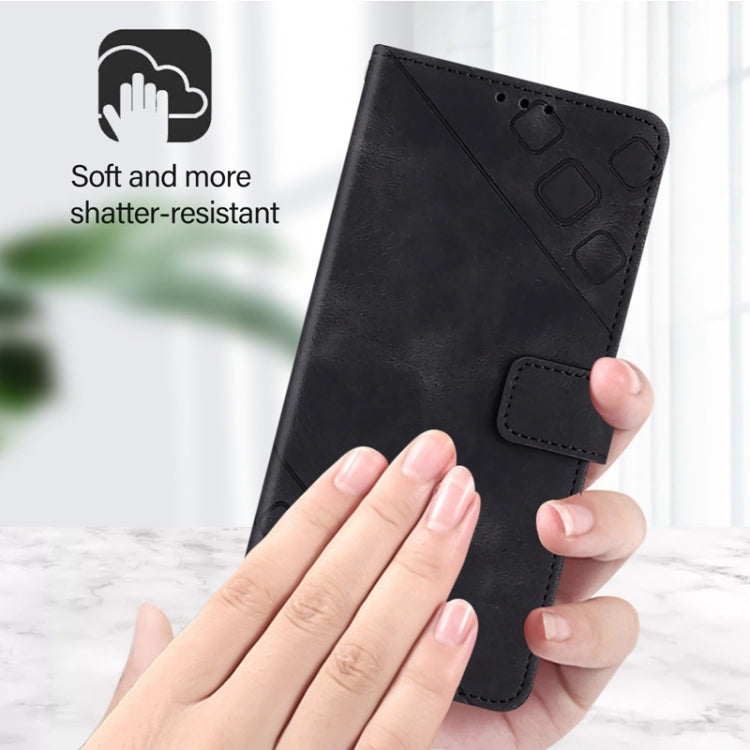 For Blackview A52 Skin Feel Embossed Leather Phone Case(Black) - More Brand by PMC Jewellery | Online Shopping South Africa | PMC Jewellery | Buy Now Pay Later Mobicred