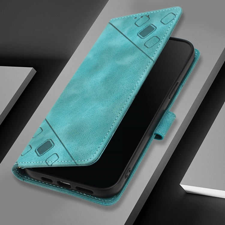 For Blackview Color 8 Skin Feel Embossed Leather Phone Case(Green) - More Brand by PMC Jewellery | Online Shopping South Africa | PMC Jewellery | Buy Now Pay Later Mobicred