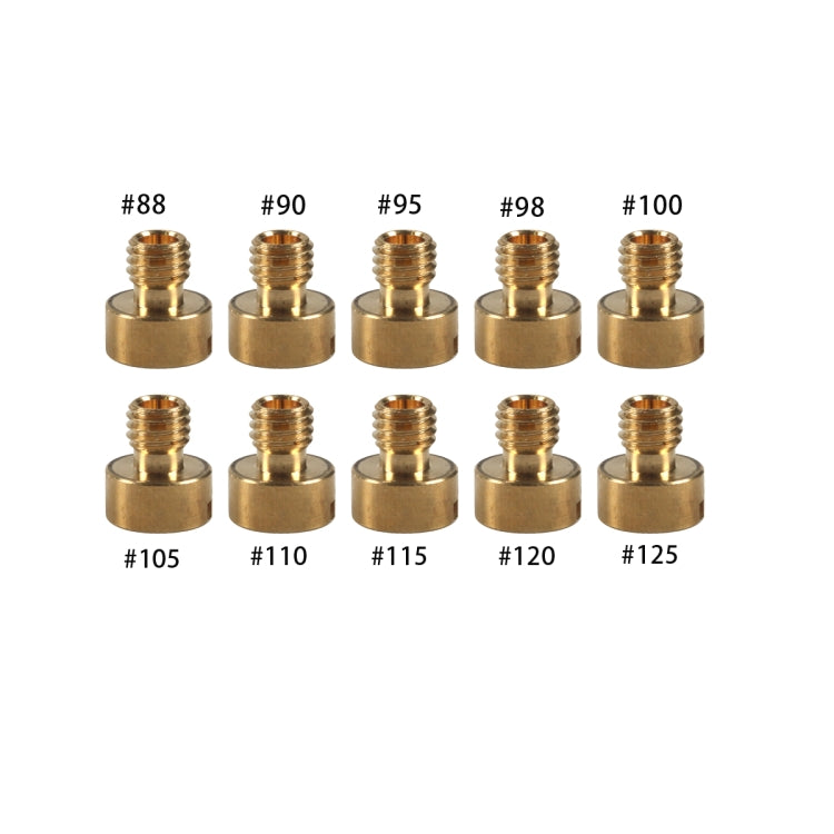 10pcs / Set Motorcycle Carburetor Nozzle for VM22-VM26 / 125CC-250CC(Yellow) - Engines & Engine Parts by PMC Jewellery | Online Shopping South Africa | PMC Jewellery | Buy Now Pay Later Mobicred