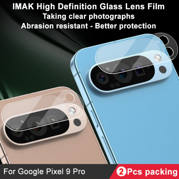 For Google Pixel 9 Pro 2pcs/Set imak HD Glass Rear Camera Lens Film - Other by imak | Online Shopping South Africa | PMC Jewellery | Buy Now Pay Later Mobicred