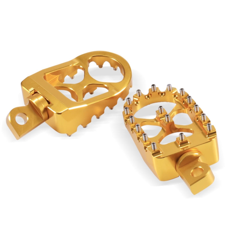 Motorcycle Modification Pedal Set Wide Fat Footpegs Foot Pegs for Harley (Gold) - Others by PMC Jewellery | Online Shopping South Africa | PMC Jewellery | Buy Now Pay Later Mobicred