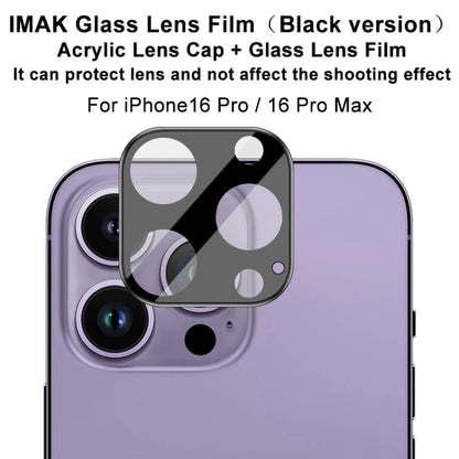 For iPhone 16 Pro / 16 Pro Max imak High Definition Integrated Glass Lens Film Black Version - iPhone 16 Pro Tempered Glass by imak | Online Shopping South Africa | PMC Jewellery | Buy Now Pay Later Mobicred