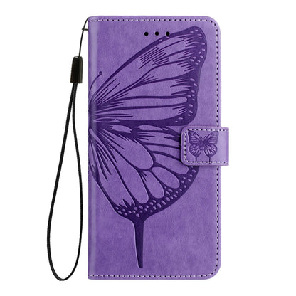 For Blackview Shark 8 Embossed Butterfly Leather Phone Case(Purple) - More Brand by PMC Jewellery | Online Shopping South Africa | PMC Jewellery | Buy Now Pay Later Mobicred