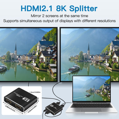 NK-H12 8K UHD 1 In 2 Out HDMI Video Splitter Converter - Splitter by PMC Jewellery | Online Shopping South Africa | PMC Jewellery | Buy Now Pay Later Mobicred