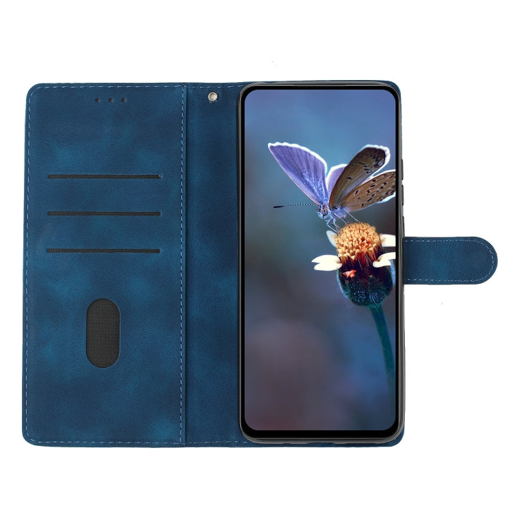 For iPhone 16 Cherry Blossom Butterfly Skin Feel Embossed PU Phone Case(Blue) - iPhone 16 Cases by PMC Jewellery | Online Shopping South Africa | PMC Jewellery | Buy Now Pay Later Mobicred